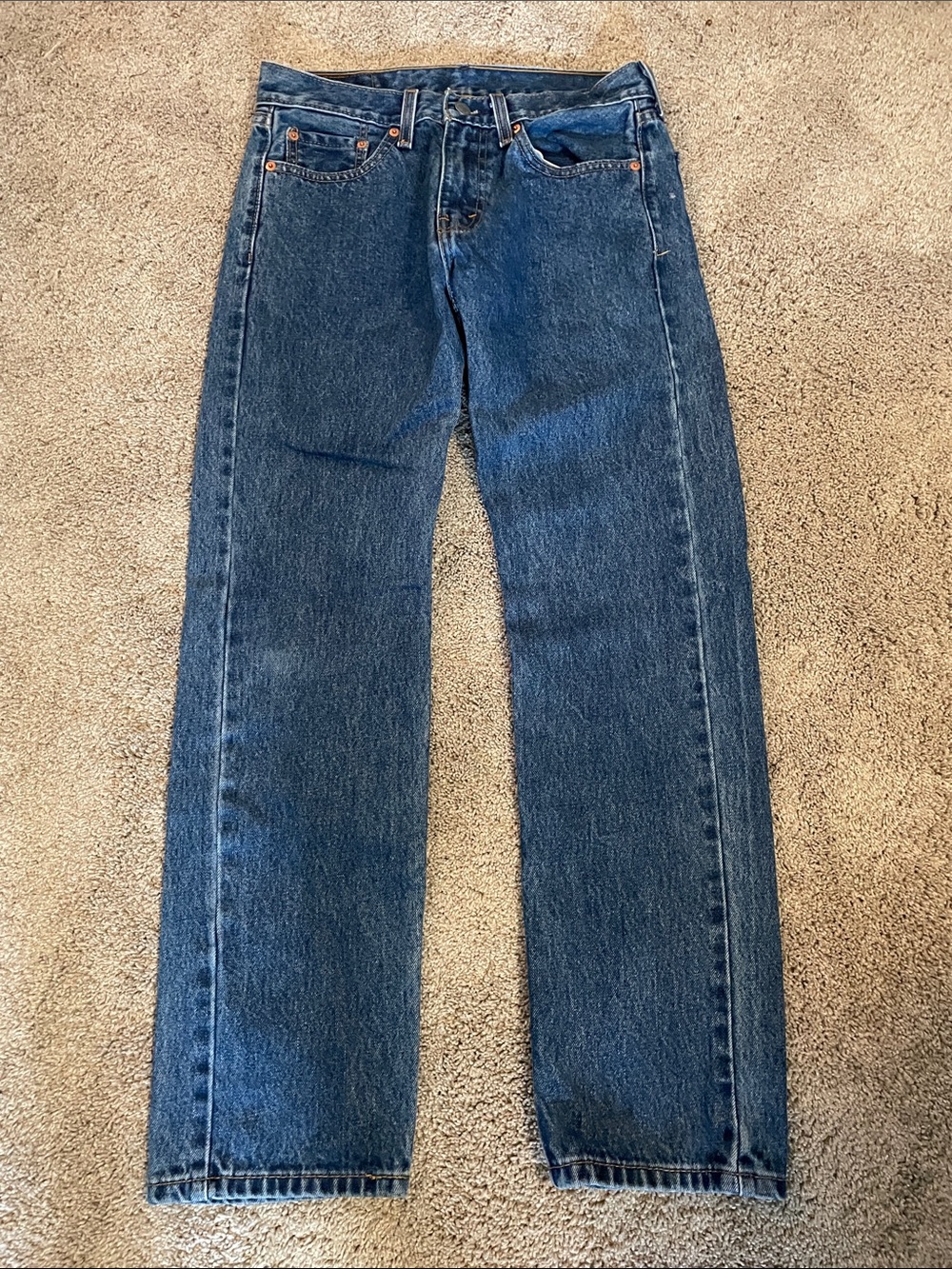Levi's Men's Straight Jeans in Dark Blue Denim